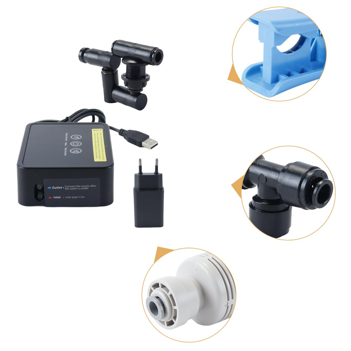 Sistema di nebulizzazione intelligente per umidificatore per rettili con ugelli rotanti regolabili a 360 gradi, modalità manuali automatiche e controller di temporizzazione