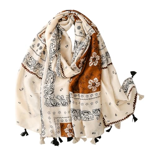 Soft Scarf for Women Girls Boho Large Lightweight Scarves Shawls Wraps for Four Seasons 70 x 35 inches - Main Image