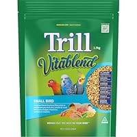 Trill Vitablend Small Bird Food 1.3kg, Pellets – Nutrient-Filled Pellets – Bird Food – Suitable for Small Parrots Such as Budgies and Cockatiels.