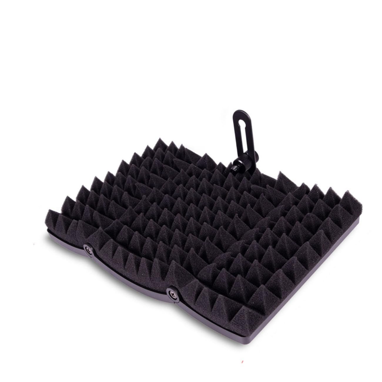 TOYANDONA Red Protector Antiviento para Micrófono Plegable, Filtro Absorbente de Sonido para Estudio de Grabación, Accesorio Acústico Compatible Micrófonos Estándar, Uso en Ktv