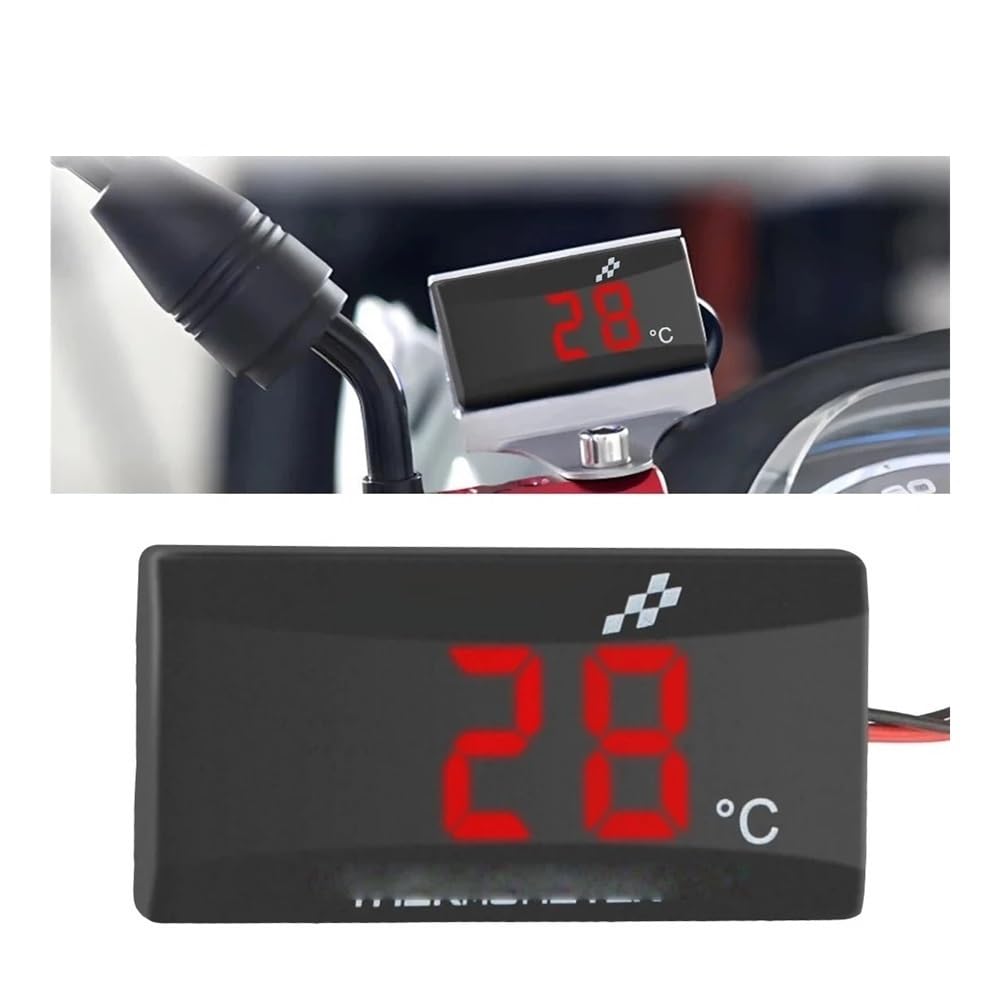 Display Velocità Termometro Per Moto Con Retrofit Serbatoio Acqua Senso 0~120°C Monitor Indicatore Rosso Blu Avviso 12V