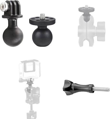 Miniatura 1 de 2 adaptadores de montaje de bola de 1 pulgada para Insta360 One X3 X2 X R RS GO 2, GoPro Hero, compatible con soportes de cabeza de bola RAM tamaño