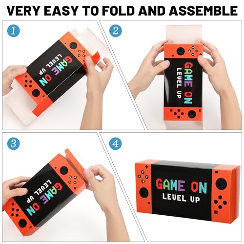 Generic FAVOR BOX-ZBX Video Game Party Favor Boxes - 24 Pcs Game On Theme Party Favor Candy Boxes For Boys Kids Video Game Birthday Party Supplies Game Controller Shape Gifts Boxes Goodie Box Supplies Party Decorations thumb #1