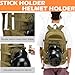 SLINRKE Lacrosse Bag with 2 Stick Holders Tactical Style Lacrosse Equipment Backpack with Separate Shoe Compartment for All Field Hockey Gear (Brown)