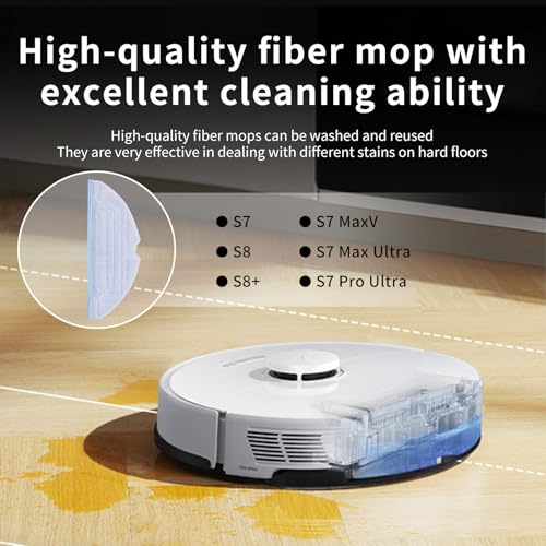 25 Pack Accessories Kit Compatible with Roborock S7 MaxV Ultra S7 Pro Ultra Robot Vacuum Cleaner, 2 Main Brush, 1 Self-Cleaning Brush, 4 Filters, 4 Mop Pads, 6 Side Brushes, 6 Dust Bags and 2 Tools