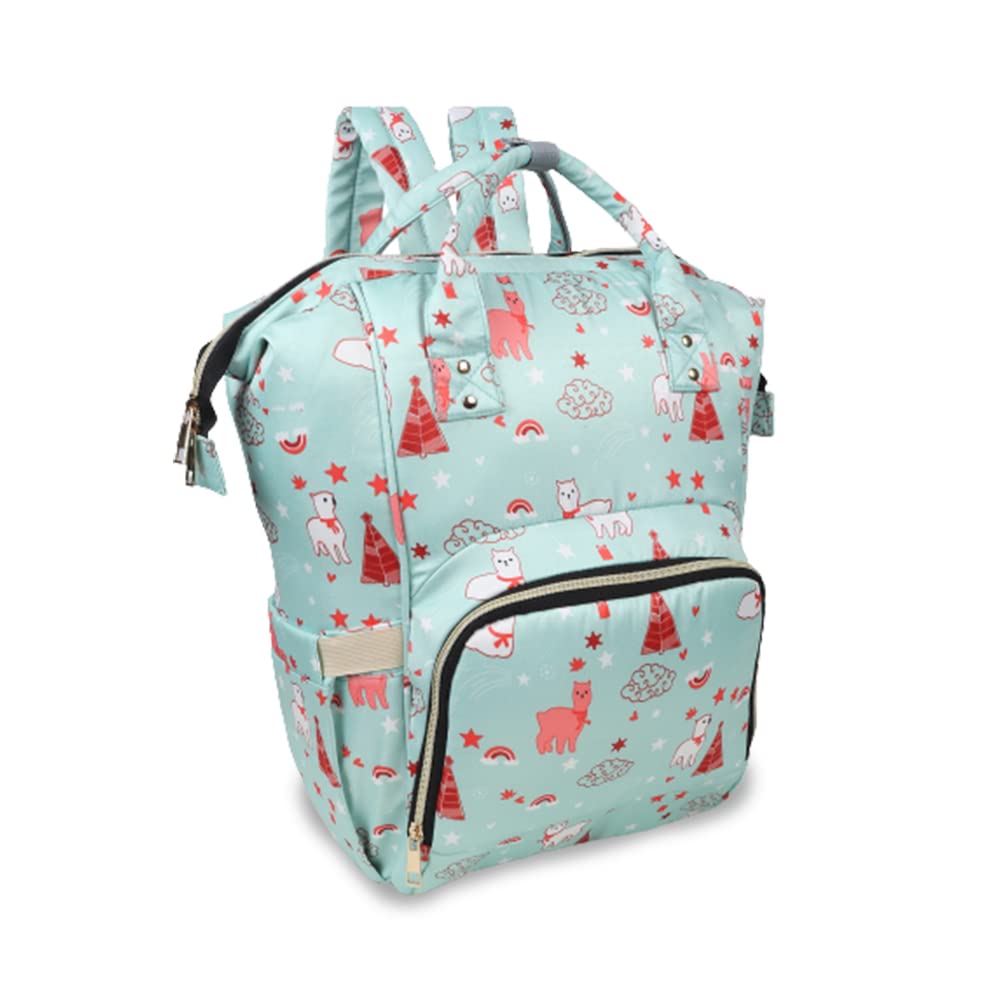 Chinmay Kids Diaper Bag Nursing Maternity Backpack, Waterproof Multifunctional Travel Bag Large Size (20 x 18 x 40 cms)(Blue) (Green Dog)-picture-32