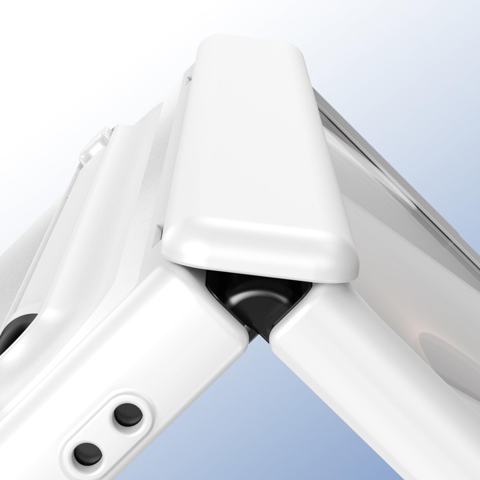 Custodia Sottile For Samsung Galaxy Z Fold 8, Cover Protettiva For Schermo Lente Avvolgente Ammortizzante Supporto Regolabile Antiurto Leggero Portapenne For PC Cerniera(White)