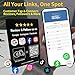 Review Stand for Google with Social Media Sign – Multi-Link Review & Follow us on Instagram, Facebook & More, Reusable NFC Tap or QR Scan – No App, No Fees – Easy Setup, Works with All Smartphones