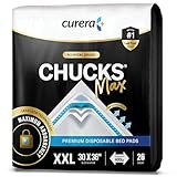 Chucks® MAX Hospital Bed Pads Disposable Adult 30 x 36 Breathable Incontinence Pads - XX-Large Pee Pads for Adults - Heavy Duty 10X Absorbency Underpads - 400 Lbs. Patient Repositioning [26 Count]