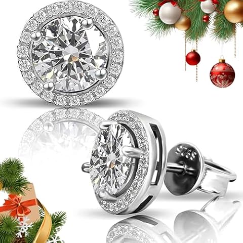 QUEENOU Moissanite Stud Earrings Cover