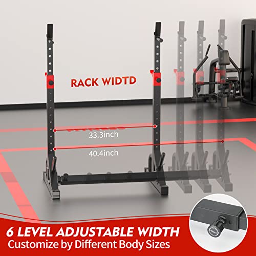 Image of FONBEAR Adjustable Squat Rack, Barbell Rack, Bench Press 550 LBS Max Load Multi-Function Home Gym Weight Lifting Dumbbell Racks Stands - Great for Beginners and Professional Use
