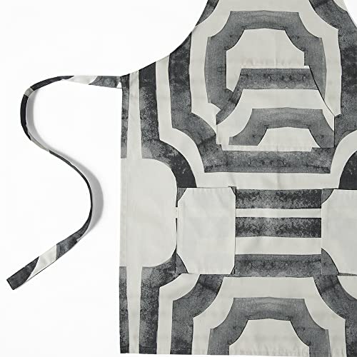 Image of HPD Half Price Drapes Aprons for Men Women with Large Pockets Adjustable Unisex PRTW-D23A-AP Mecca Printed Cotton, 27 X 34 Inch, Mecca Steel