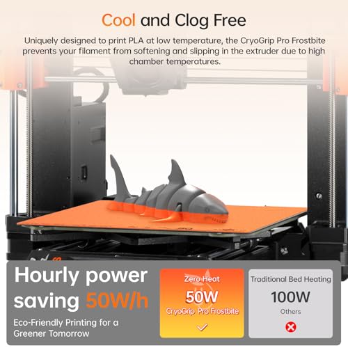 Image of BIQU CryogripPro Frostbite Matte Orange Cold Build Plate for Prusa MK4 /MK4S /MK3 /MK3S /CORE One /CORE One+ 3D Printers 254.5x241.5MM Double-Sided Upgrade Room Temperature Print Removable Surface Platform