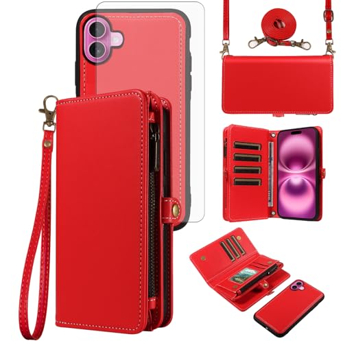 Coque iPhone 16 Plus rouge Asuwish protection mobile ajustée robuste