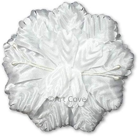 Capia Flowers - Base plana de clavel para ramilletes a granel, 48 piezas, más de 20 colores disponibles (blanco)