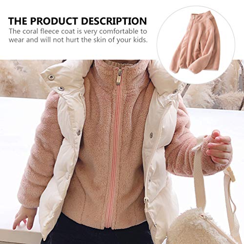 KESYOO Casaco de LÃ£ para Meninas Fuzzy Casaco Infantil Sherpa Casaco Quente de Inverno para CrianÃ§