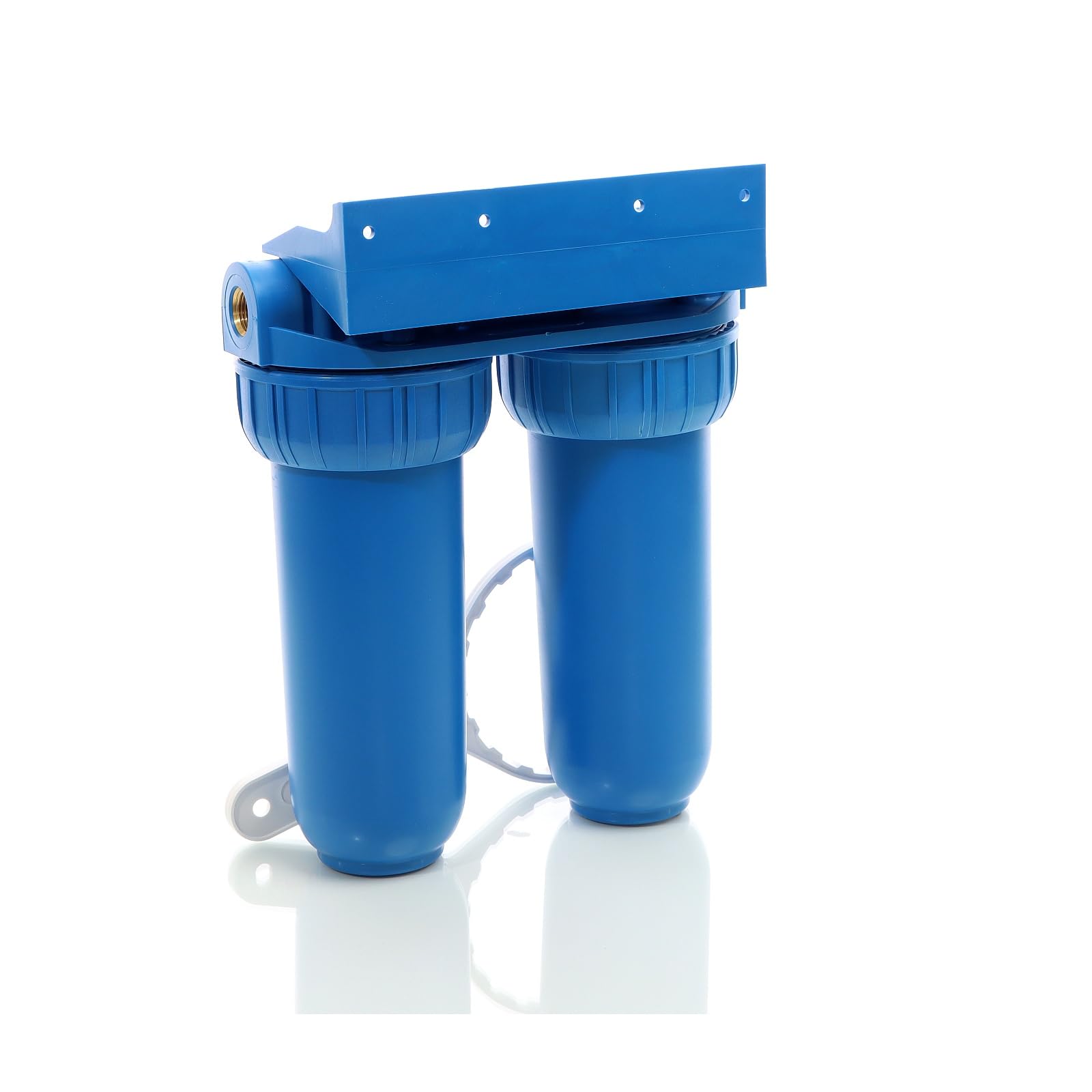 Naturewater NW-BR10B2 Double filtre Eau potable – 280 x 150 x 355 mm – 2 Étapes – 360 L/h – 1" / 32,89 mm – avec Cartouche PP Sédiments, Charbon actif – Filtration Purification Bactéries Pesticides