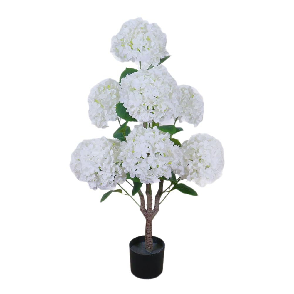 Zstar Hortensias Artificiales, 90 cm, Planta Artificial en Maceta, con Flores y Hojas, Plantas Artificiales Grandes, decoración para Interior y Exterior, salón, balcón