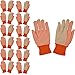 Cordova 2670 Medium Weight Gloves, Cotton Canvas, Hi-Vis Orange PVC Dots, Orange Knit Wrist, Large, 12-Pack