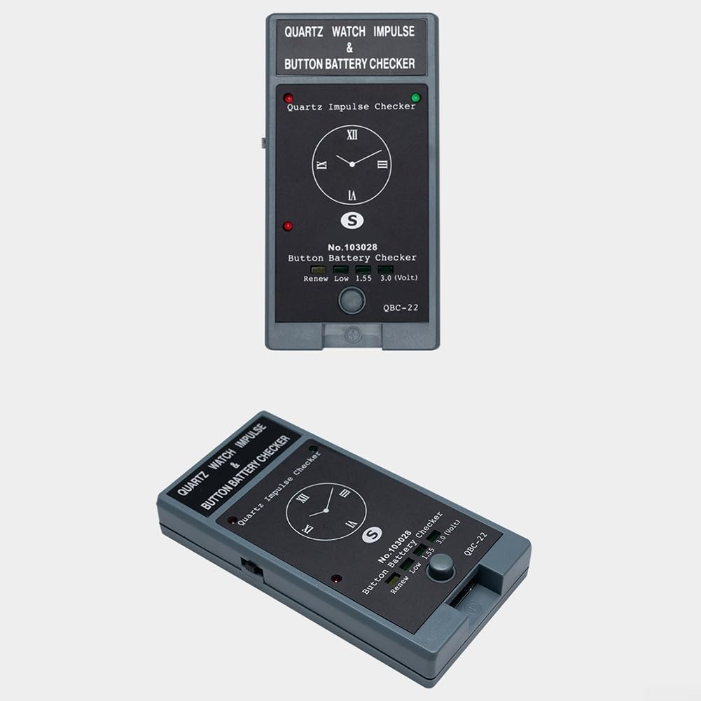 Quarzuhren Tester QBC-22 für Uhrmacher – Batterieprüfgerät 1.5V 3V Knopfzelle Messgerät Uhren Reparatur Set Präzision Werkzeug