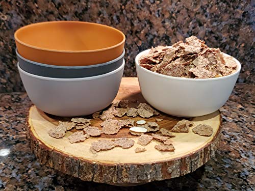 1 Click Bamboo Fiber Bowls, Set Of 4, Multicolor, Colorful Dinnerware Set, Reusable, Dishwasher Safe, For Salad, Soup, Cereal, Pasta, Fruit. Good Choice For Party, Events, Everyday Use, Outdoor #TOP3