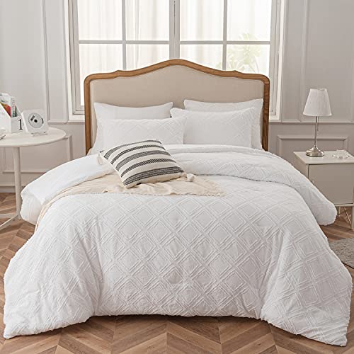 Parure de lit Queen size blanche SLEEPBELLA en microfibre