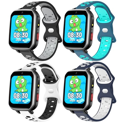 E ECSEM Replacement Band Compatible with Phyulls Double-Color Sport Strap, Soft Silicone Waterproof Wristband for Phyulls S16 Accessory