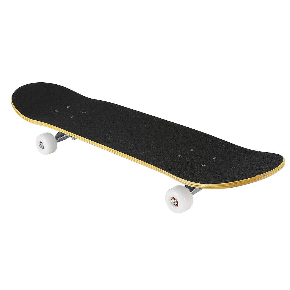 Planche à roulettes 7 Couches de Planches Planche de Skate complète en Bois d'érable Longboards d'extérieur pour Adolescents Adultes débutants Skateboard