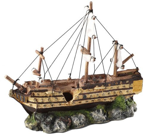 Europet Bernina Internacional Acuario Decoración Barco de Vela, 37 x 12 x 28,5 cm