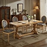 SoarFlash Vantage - Juego de 4 sillas de comedor francesas con respaldo redondo, color gris