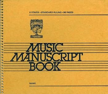 Paperback AC105 - Music Writing Book - 6 Staves - Standard Ruling - 96 Pages (English and German Edition) [German] Book