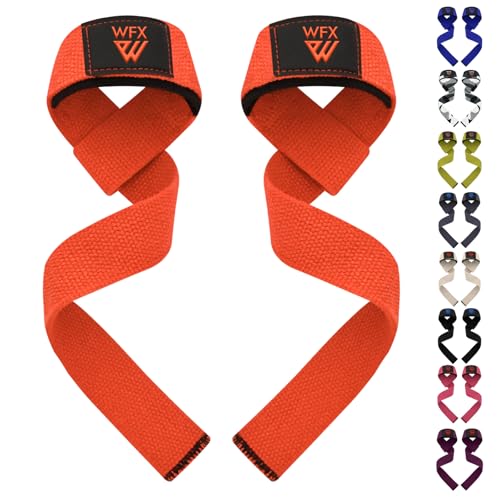 WFX Cinghie di sollevamento pesi Supporto per polso imbottito in neoprene per palestra, Cross Training Hand Bar cinghie di sollevamento pesi Power Esercizio Stacco Uomini Donna