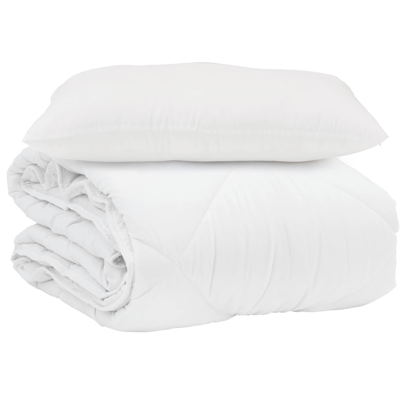 Generico Duvet Estivo con Cuscino 2 PCS Bianco Microfibra,Casa e Giardino,Biancheria,Lenzuola e Coperte,Bianco,2.77 kg,3376467