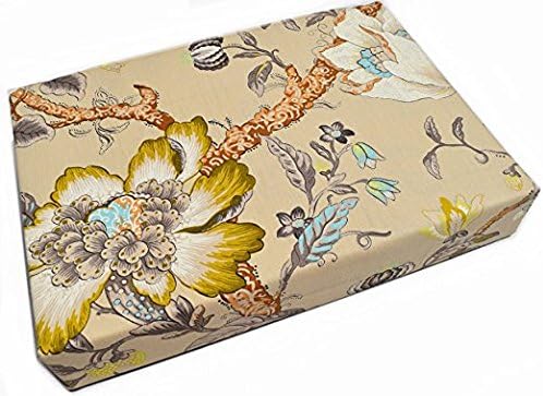 Edinburgh Weavers Exotic Jacobean Flowers British Colonial Bedding Floral Print 3pc Duvet Cover Set Ivory Taupe Sage Blue Yellow Unique Cottage Chic (Queen)