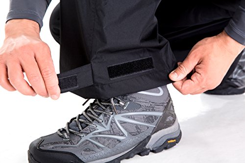 image for Clothin Men's Rain Pants Waterproof Elastic-Waist Drawstring with Fron