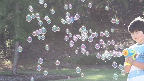 Little Kids Fubbles Fubblezooka Big Bubble Blowing Gun Includes 4 oz of Bubble Solution, Pink/Purple
