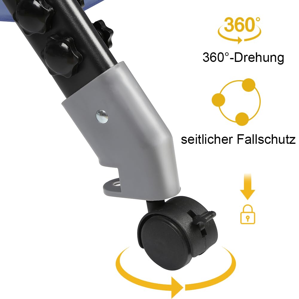 HUOLE Cuna para Recién Nacido, Sostenible, Compatible con Diferentes Camas, Altura Ajustable（4 Alturas）, Inclinable, Buena Circulación de Aire, Colchón Incluidos-104 * 52 * 100-110 cm-Azul Marino