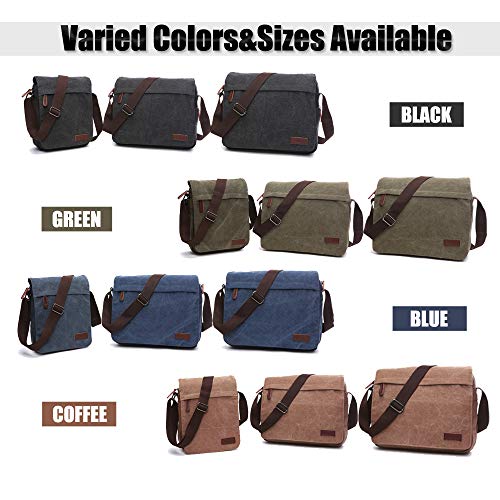 LOSMILE Schoudertassen voor heren, canvas schoudertassen, laptoptas, schooltas, voor school en werk, voor mannen en vrouwen. - Image 8