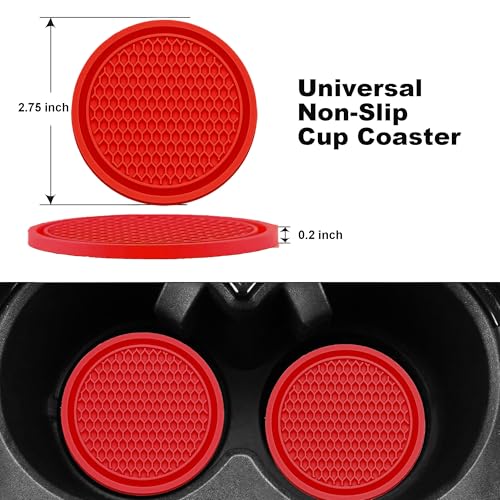 Image of 2 Packs License Plate Frame Aluminum Metal Licence Plate Holder for Car Universal Fit for Men Women (Red)