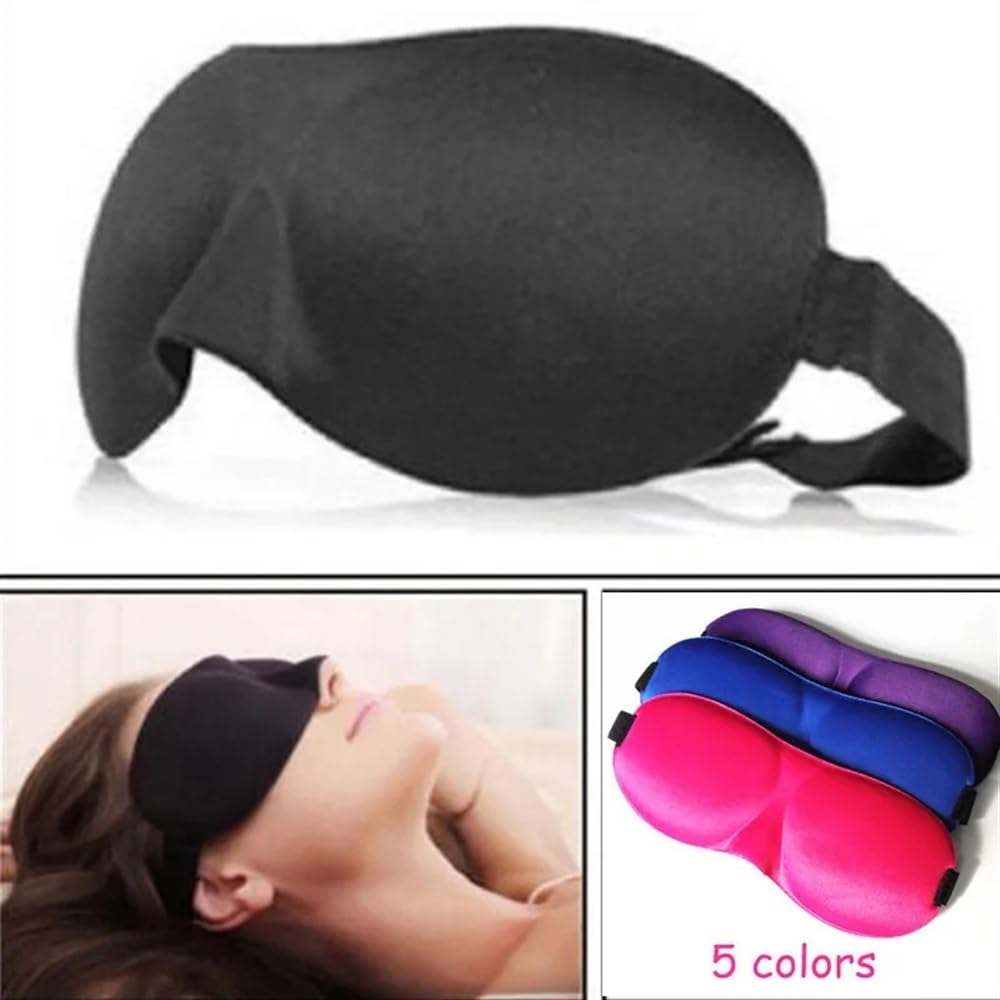 1/2/3/4 antifaz para dormir 3D para dormir, cubierta de sombra de ojos, parche de ojos para mujeres y hombres, suave, portátil, antifaz de viaje (rojo vino, 3 piezas)