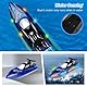 Helmsyde Ferngesteuertes Boot RC Boot für Kinder und Erwachsene mit LED Lichtern 2.4GHz Rennboote für Pools und Seen 2 Wiederaufladbare Batterien Cooles Wasserspielzeug Geschenk für Jungen Mädchen