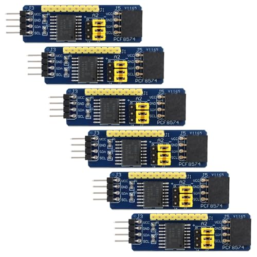 MusRock 6pcs PCF8574T I2C I/O Expander Module for Arduino, Blue PCB