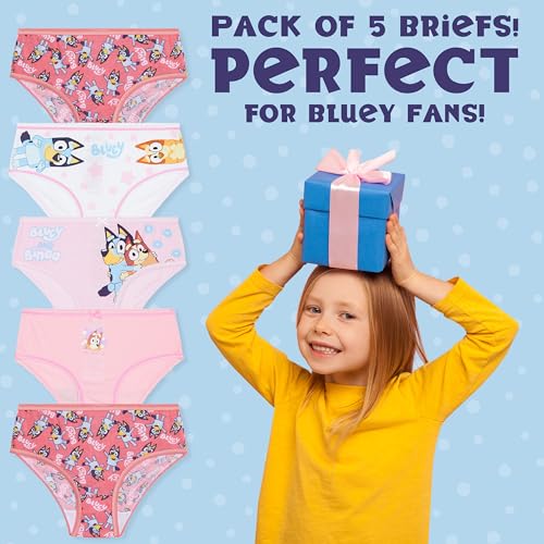 Bluey Girls Underwear, Comfy Breathable Cotton Panties for Kids - Pack of 52