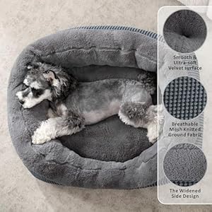   INVENHO-Small-Dog-Bed-for-Small-Dogs-Cat-Beds-for-Indoor-Cats-Washable-Orthopedic-Dog-Bed-Warming-Soft-Calming-Sleeping-Puppy-Bed-Durable-Pet-Bed-with-Anti-Slip-Bottom-S20x19x6