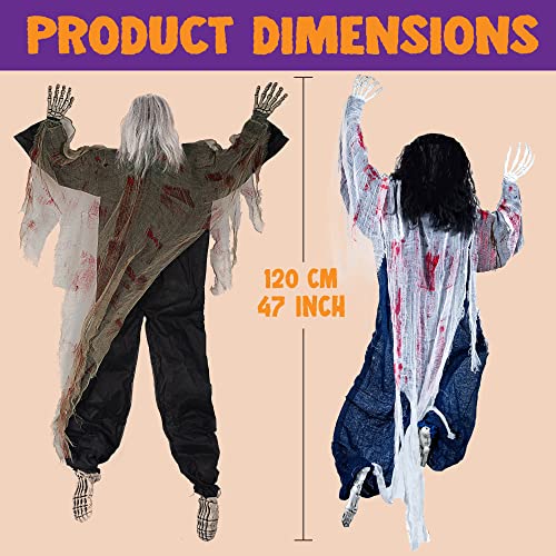 JOYIN 2 Pack 47" Halloween Climbing Zombies Wall Decoration Outdoor の商品画像 3