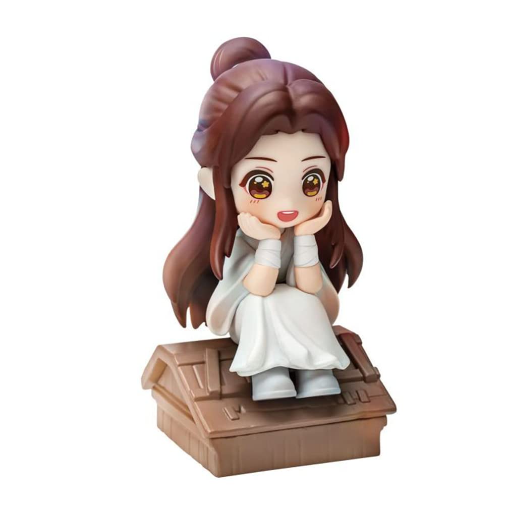 Tian Guan Ci Fu Actionfigur Xie Lian/Hua Cheng/San Lang Q-Version, Clayman-Figur, 8–9 cm, PVC, Cartoon-Charakter, Modell, Anime-Merch, Statue, Geschenk, 4 Stück