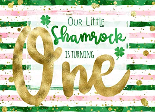 Our Little Shamrock Is Turning One: 1st Birthday Guest Book and Gift Log for First Baby Anniversary with Space for Visitors to Write Messages, Cute Stripes in Green and Pink for Girls