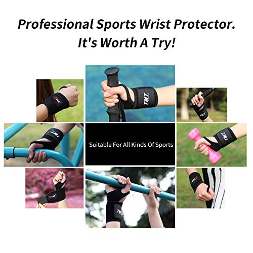 Wrist Brace Thumb Hand Support Compression Carpal Tunnel Splint for Weight Lifting Powerlifting Sports and Arthritis Pain Relief 2 Pack - Thumbnail 5