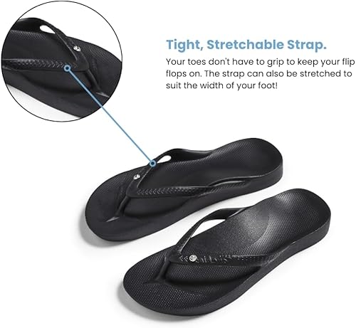 Vista 8 de Archies - Sandalias ortopédicas unisex con soporte de arco, para alivio de la fascitis plantar, ligeras, acolchadas, absorben los golpes