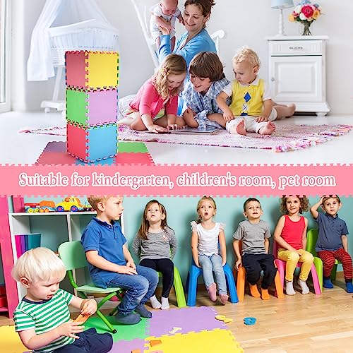 Nuanchu GEM-NUANCHU-0029 60 Pcs Kids Foam Puzzle Floor Mat Bulk Solid Color Foam Play Mat thumb #4